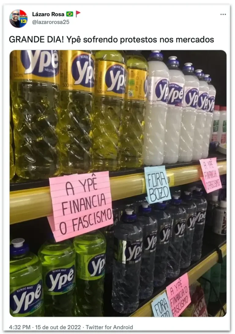 Setores progressistas adotaram boicotes contra empresas ligadas à direita
